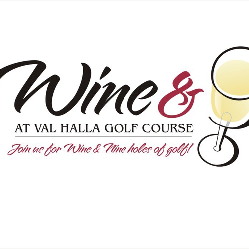 Create the next logo for Wine & Nine at Val Halla Golf Course
