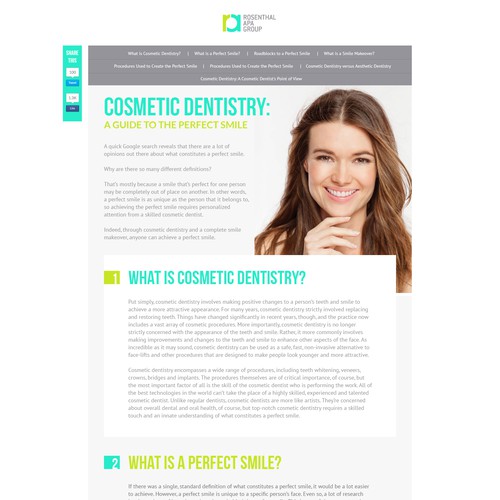 Simple and clean landing page design
