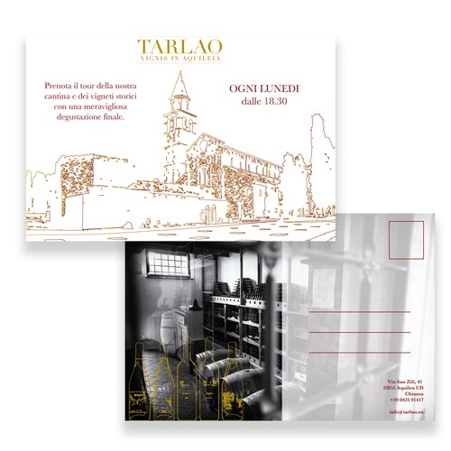 Tarlao wine yard  post card invitation 