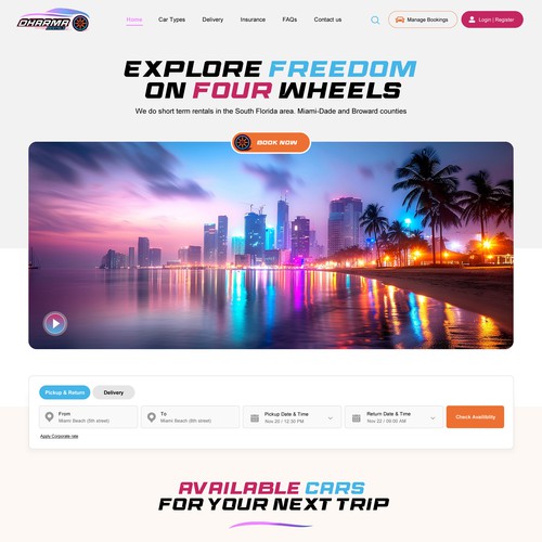 vividly designed custom website