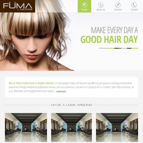 Create the next website design for Fuma Salon