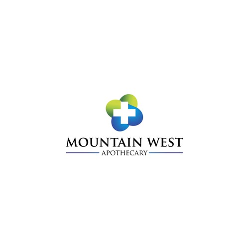 Simple Logo for Mountain West Apothecsry