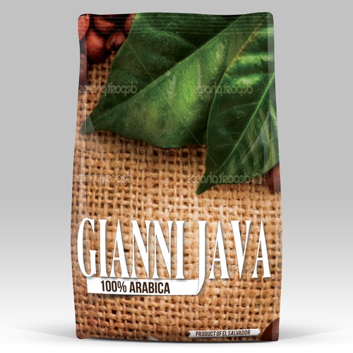 Design a package for a coffee brand, Gianni Java