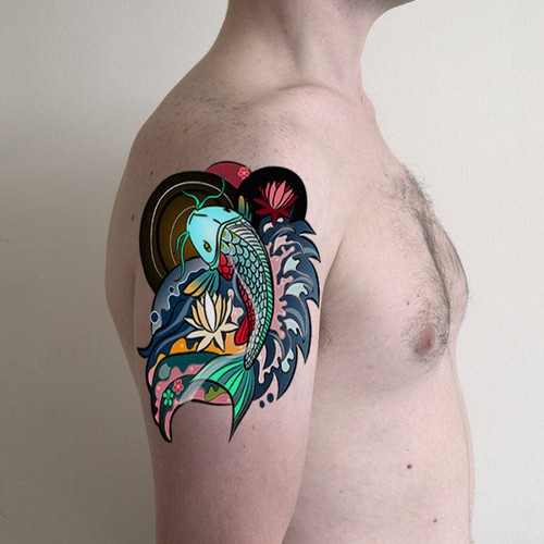 Create an eye-catching Koi tattoo