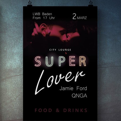 SUPER LOVER poster (Partylabel)