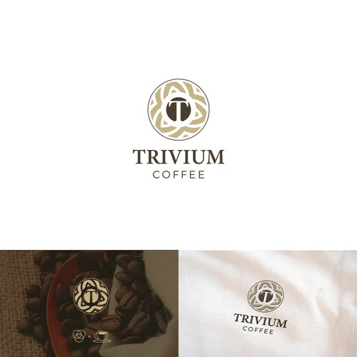 Artsy and minimal but meaningful logo for Trivium Cofee
