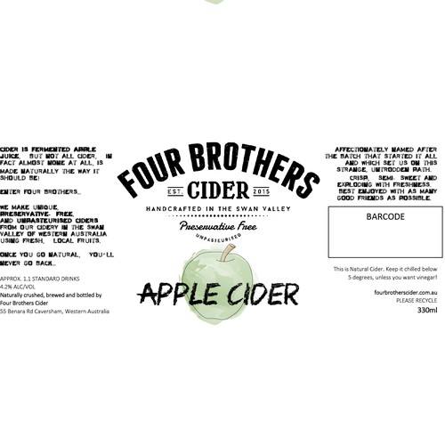 Illustration for cider label