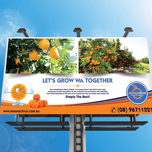 Design a billboard advertisment for a leading West Australian Orchard