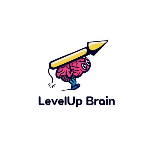 Playful logo for levelup brain