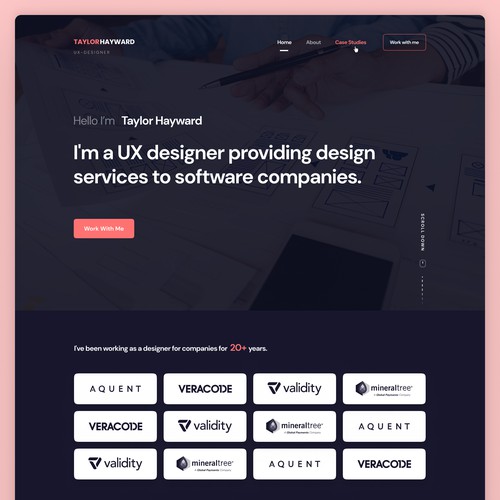 UX Designer's Portfolio Website Design