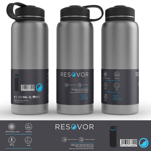 cool label design for water bottles