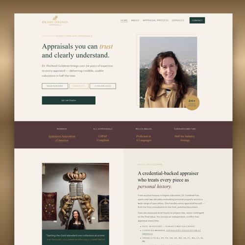 Rachael Goldman Appraisals — Branding & Custom Website Design