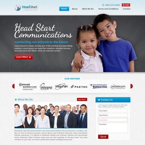 Create the next website design for Head Start Communications