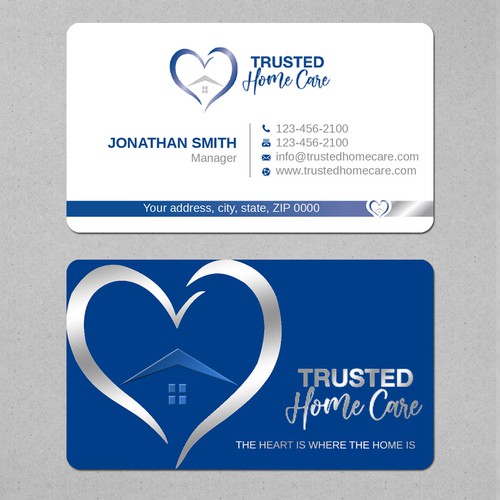 Design a business card for home care services