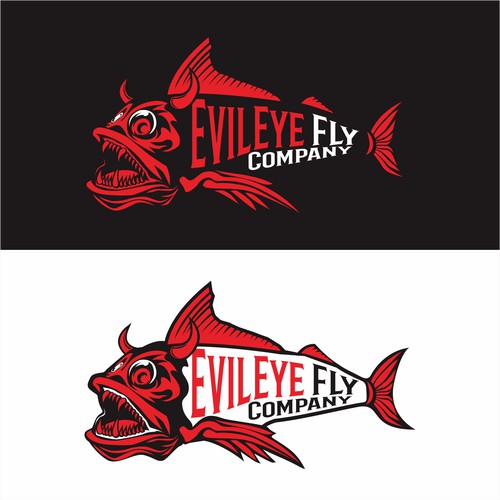 logo concept for  evil eye fly company