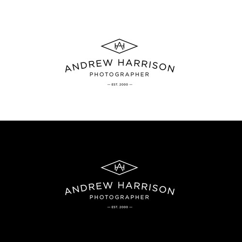 Create a logo for a professional wedding photographer, modern, retro, hipster, vintage