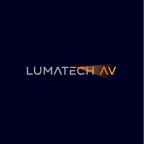 A minimalist wordmark logo integrating a projector and beam