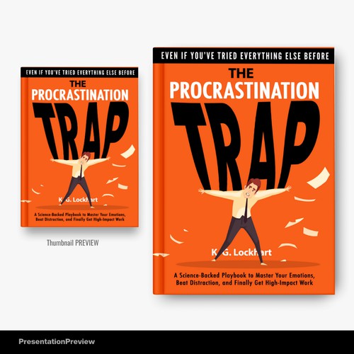 Modern Minimal Book Cover for The Procrastination Trap