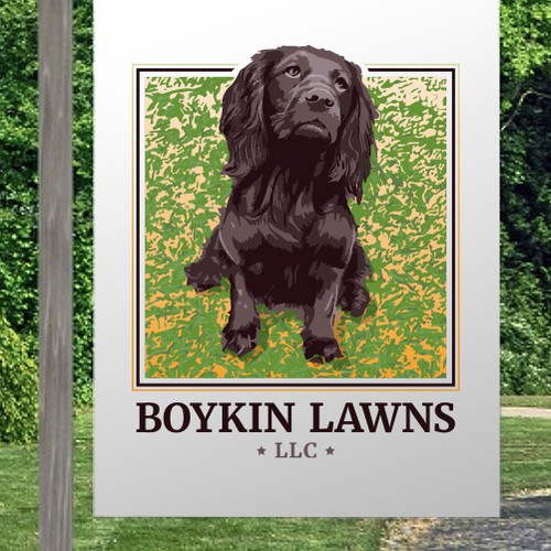 Logo with Boykin Spaniel breed