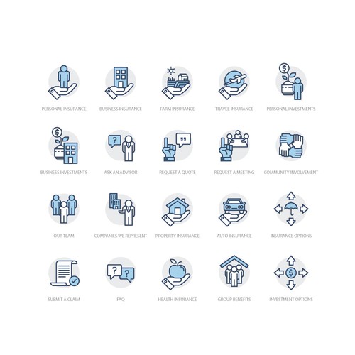 Insurance and Investment icons
