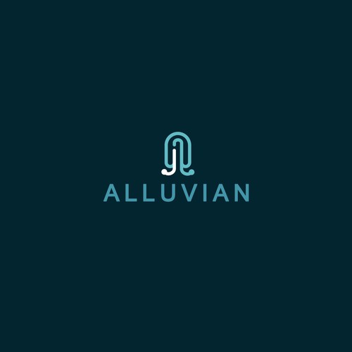 Simple logo for alluvian, private management company that owns and manages multiple operating businesses