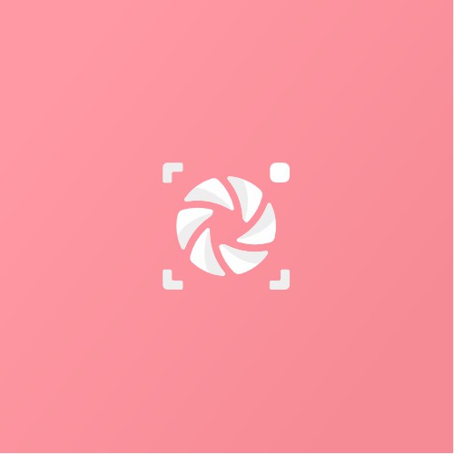 typography with lens logo
