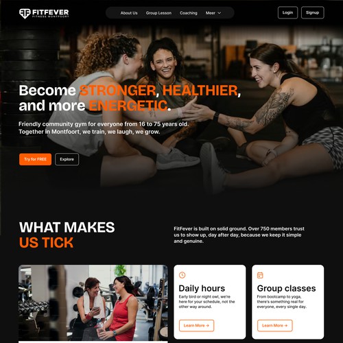Gym Website Design