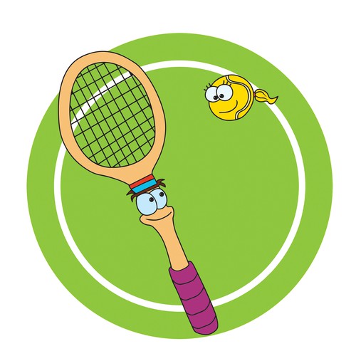 Tennis recket and ball