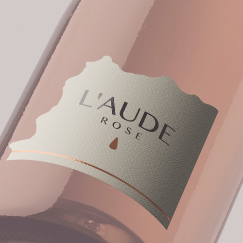 L'Aude Rosé Wine Label Design