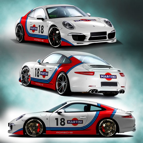 porsche 911 martini livery design