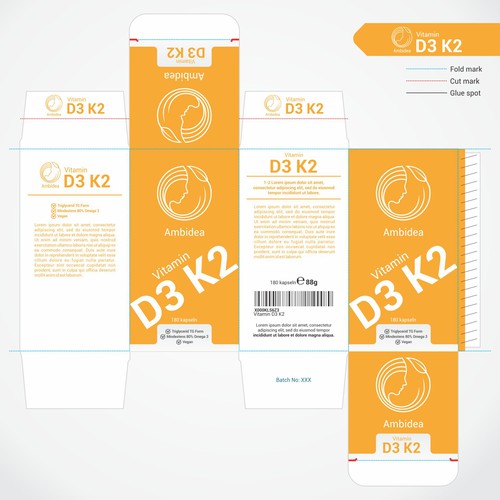 packaging for vitamin D3 K2