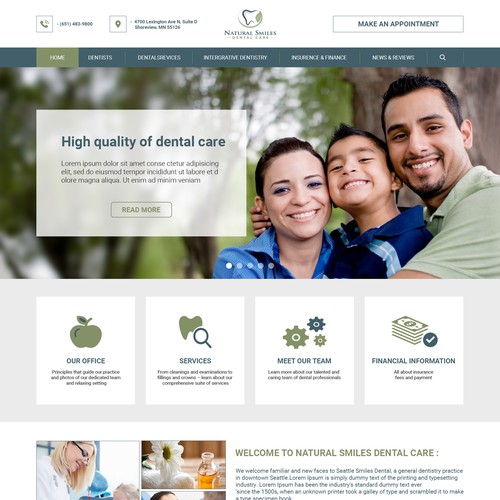 dental care website design