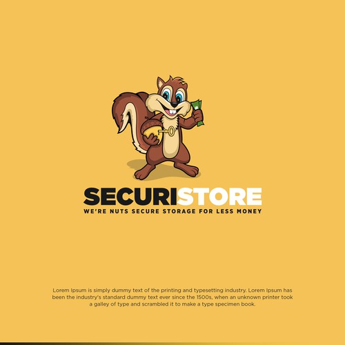 Storage Business Seeks Squirrel centric Logo Re-brand