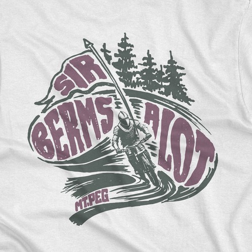 Sir Birms-A-Lot Mountain Bike Trail T-Shirt Design.