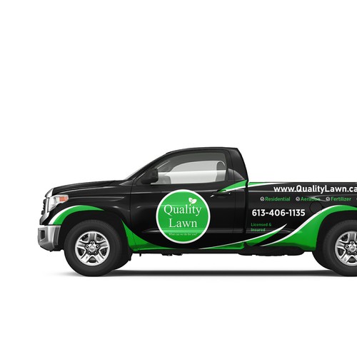 Truck Wrap for Quality Lawn