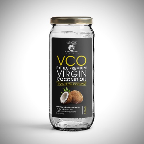 Label design for Damai Virgin Coconut Oil