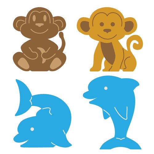 Design of animals for children's tables