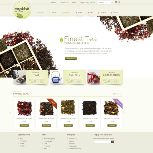 Capthe Tea website 