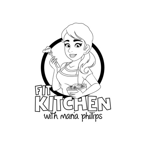 Line art logo for the healty food