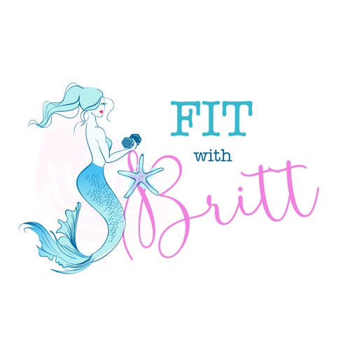 Mermaid logo for fitness coach