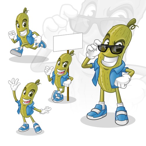 Mascot Design for Cool Pickle Game 