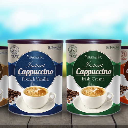 Redesign the can for our French Vanilla Cappuccino mix