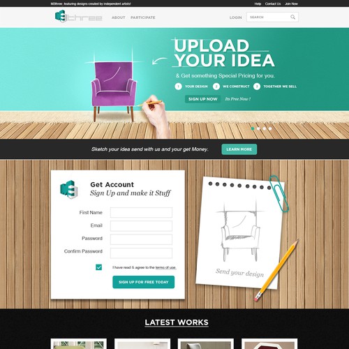 NEW Furniture design submission-construction-sales site