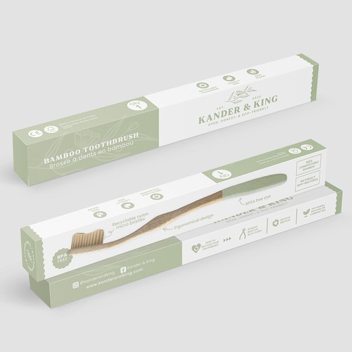 Bamboo toothbrush packaging design
