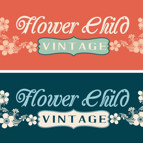 Mid Century Modern Logo needed for Flower Child Vintage