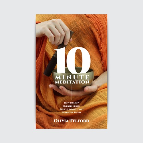Cool concept book cover about meditation