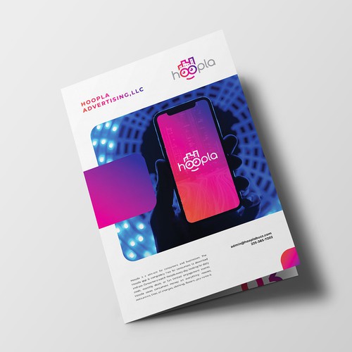 Bifold Brochure Design for Hoopla Apps