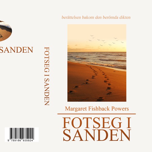 Book cover for famous poem Footprints