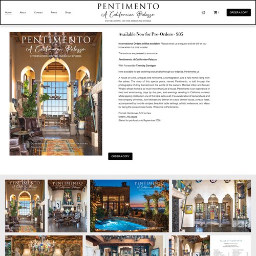 Pentimento Palazzo Book Training