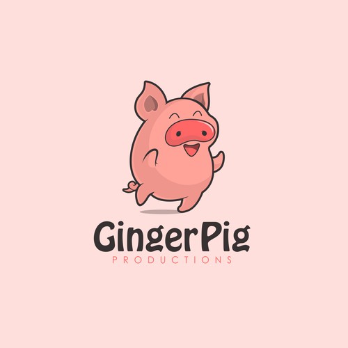 Character logo concept for Ginger Pig